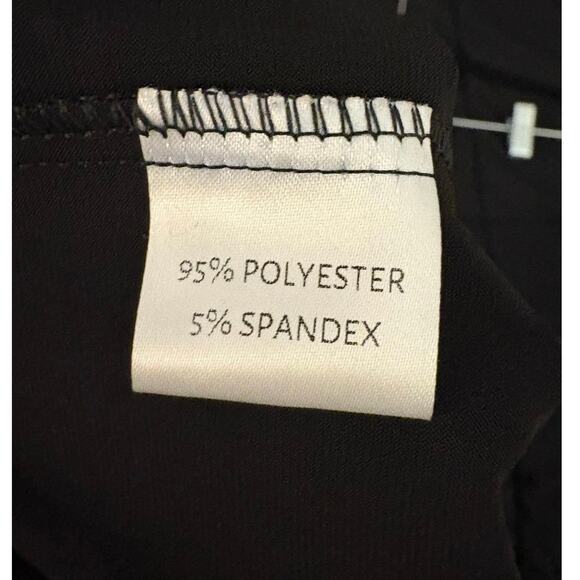 LBISSE Black Slinky Pants With Silver Details Down Sides L Tuxedo Pant Style NEW - Picture 7 of 10